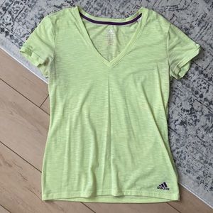 adidas Clima-Lite V-neck T-shirt - Yellow